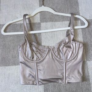 Lace and Satin Balconette Corset